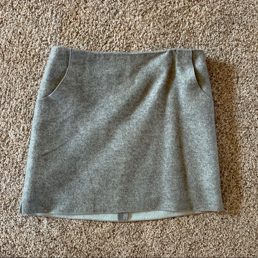 American Eagle Outfitters Gray Wool Mini Skirt